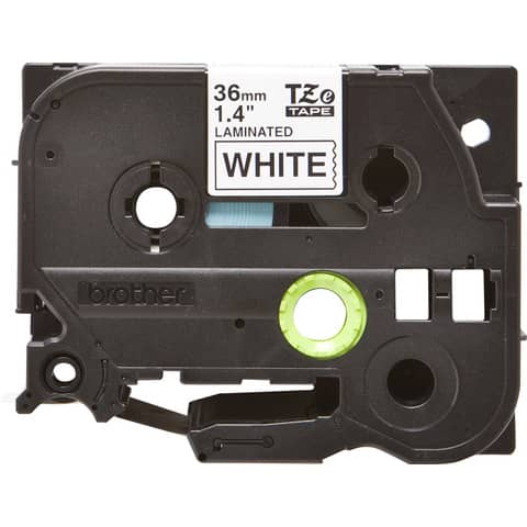 Nastro laminato Brother per etichettarice - 36 mm x 8 m - nero/bianco - TZe-261